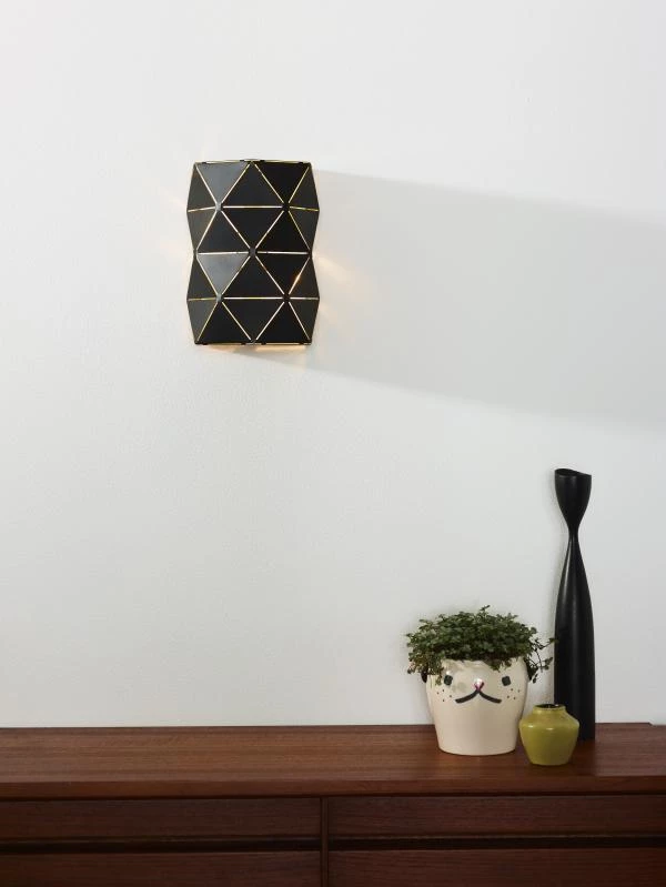 Lucide OTONA - Wandlamp - 2xE14 - Zwart - sfeer 1